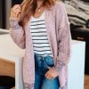 The Way It Was Long Cardigan Sweater in Mauve sold by Boujee Boutique