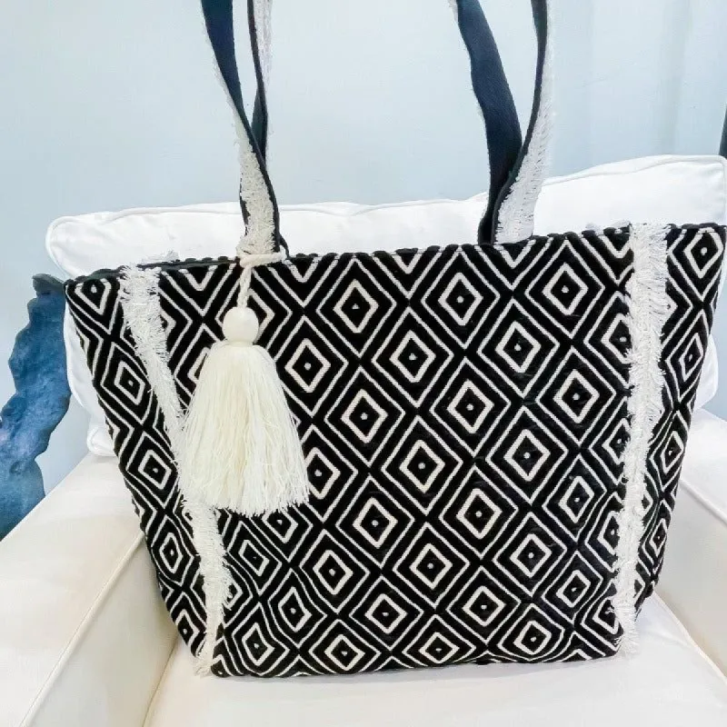 Mykonos Tote Bag sold by Boujee Boutique