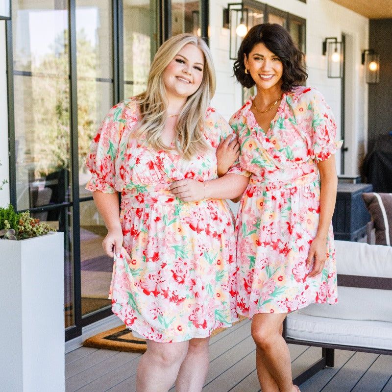 Midi Fancy Free Floral Dress sold by Boujee Boutique