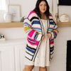Felt Cute Bright Colors Striped Cardigan sold by Boujee Boutique