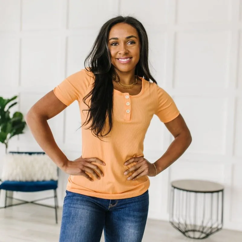 Sherbet It Figures Scoop Neck Short Sleeve Top sold by Boujee Boutique