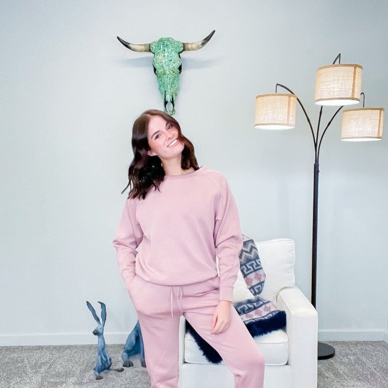 Rose Elevated Contrast Crew Neck Pullover Top sold by Boujee Boutique product image thumbnail 5