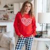 Red Holiday Heart Graphic Sweatshirt sold by Boujee Boutique