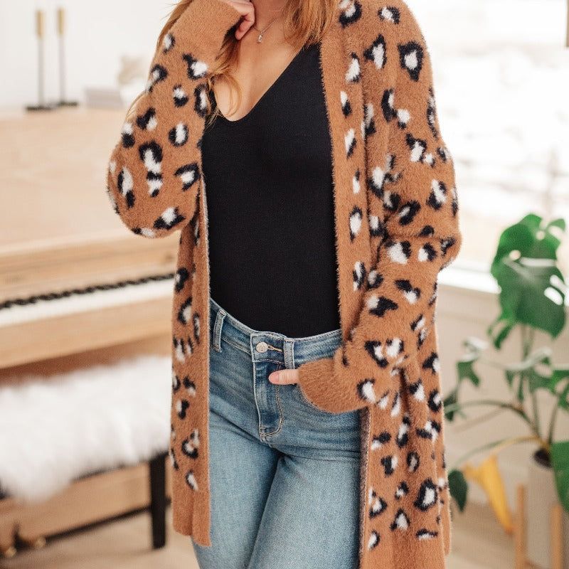 Animal Instinct Longline Sweater Knit Cardigan sold by Boujee Boutique product image thumbnail 4