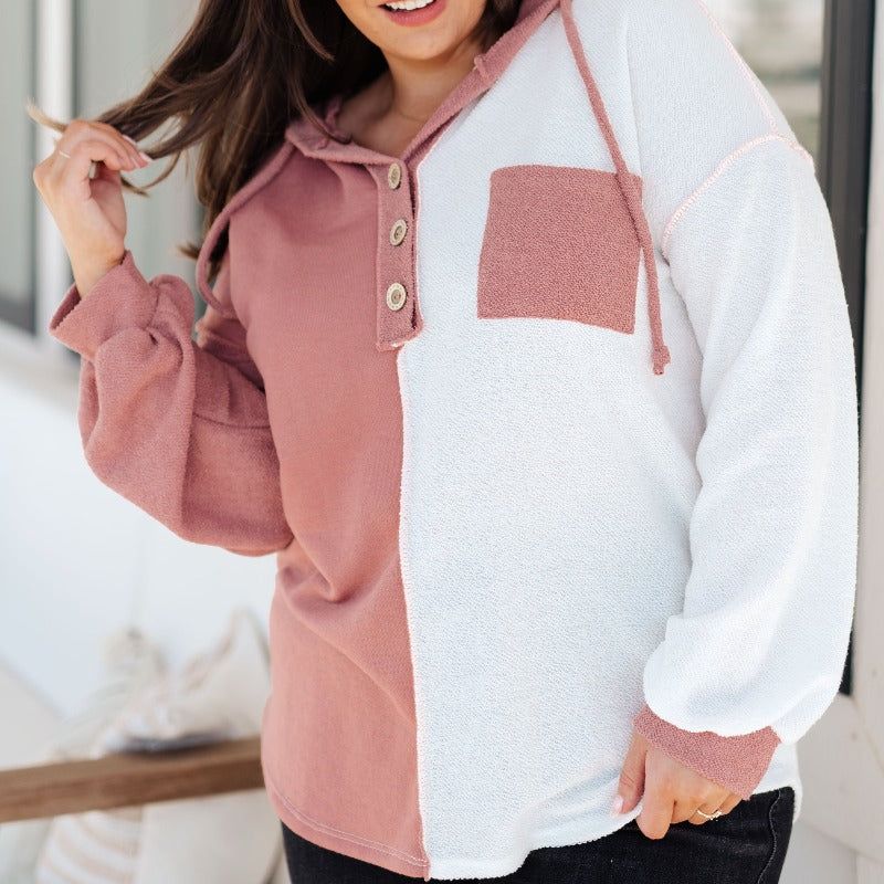 Best On The Block Color Block Hoodie sold by Boujee Boutique product image thumbnail 2