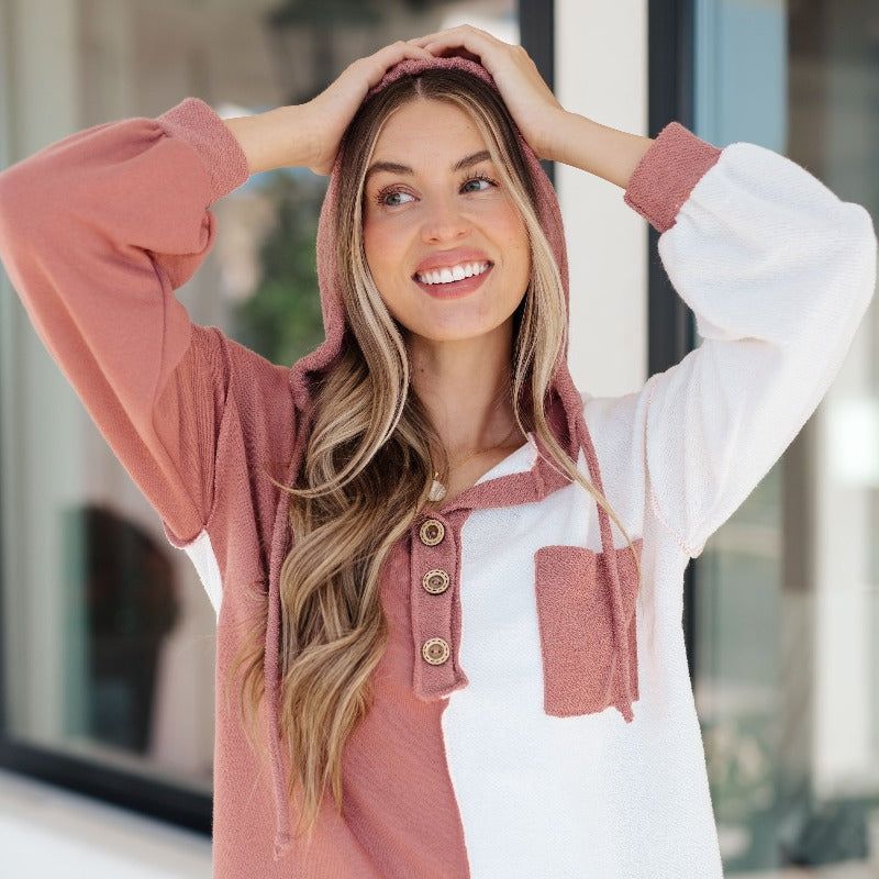 Best On The Block Color Block Hoodie sold by Boujee Boutique product image thumbnail 5