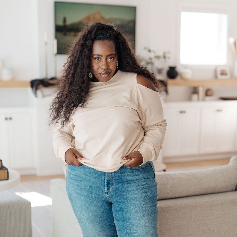 Carefully Crafted Cold Shoulder Blouse sold by Boujee Boutique product image thumbnail 5