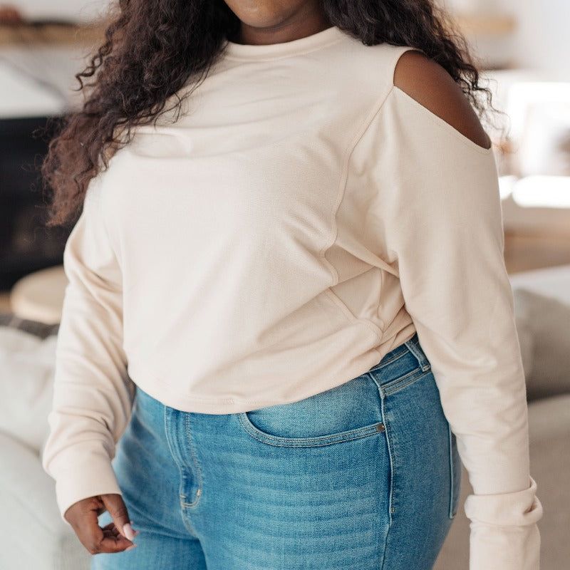 Carefully Crafted Cold Shoulder Blouse sold by Boujee Boutique product image thumbnail 3