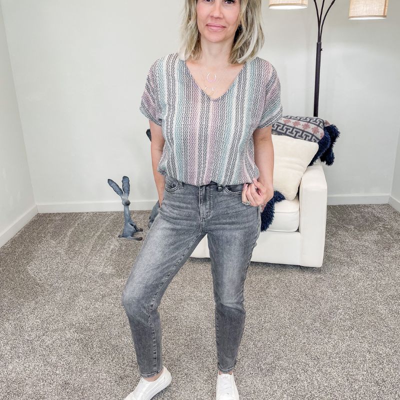 Judy Blue High Waist Grey Stone Wash Slim Fit Jeans sold by Boujee Boutique