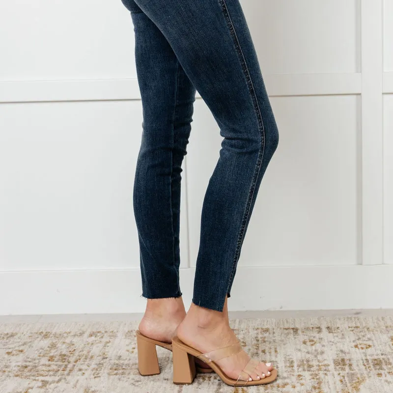 Judy Blue Tessa High Rise Control Top Step Hem Skinny Jeans sold by Boujee Boutique product image thumbnail 5