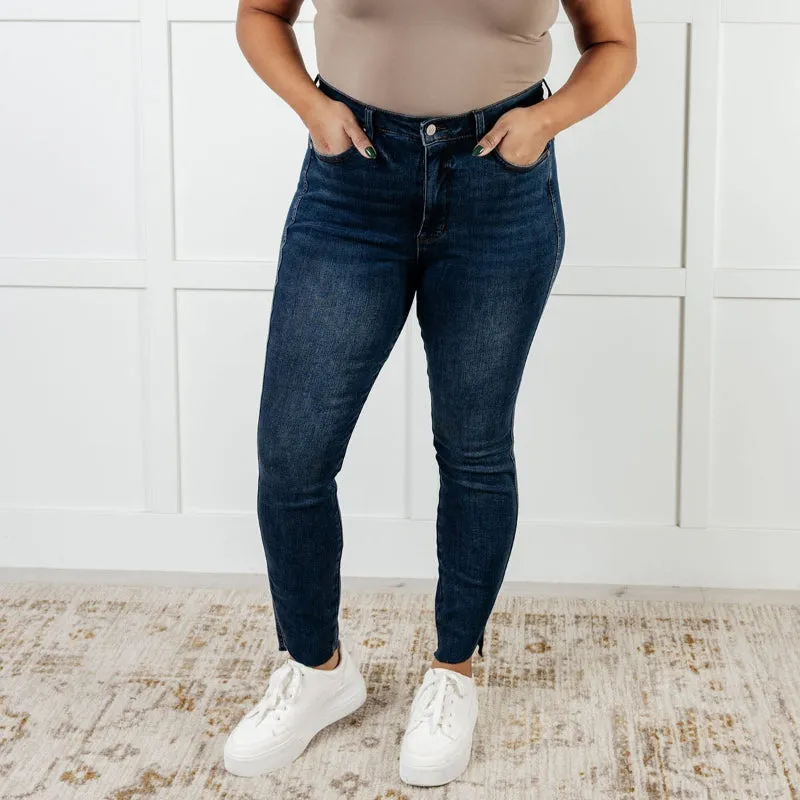 Judy Blue Tessa High Rise Control Top Step Hem Skinny Jeans sold by Boujee Boutique product image thumbnail 2