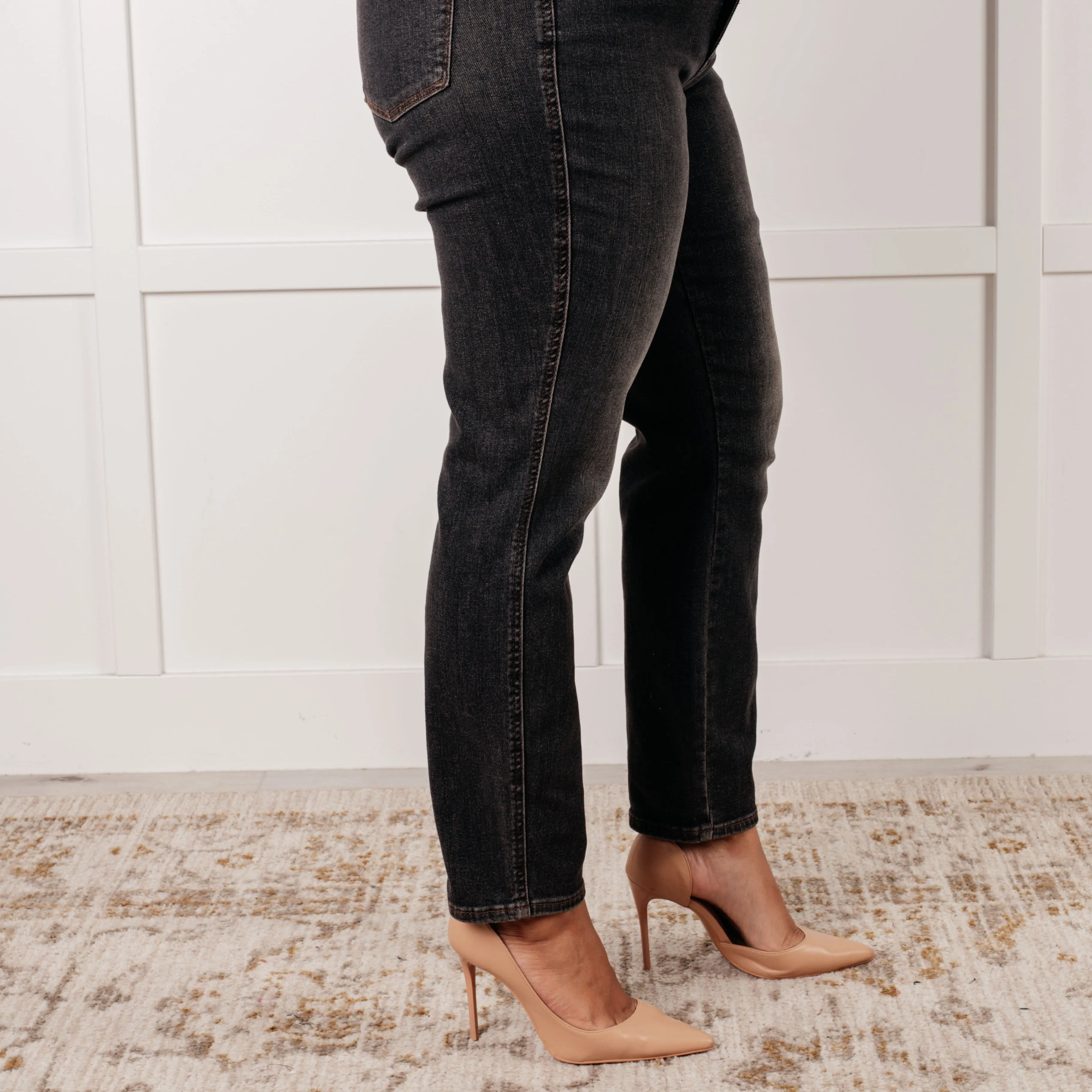 Judy Blue Rita Mid Rise Control Top Slim Jeans sold by Boujee Boutique product image thumbnail 5