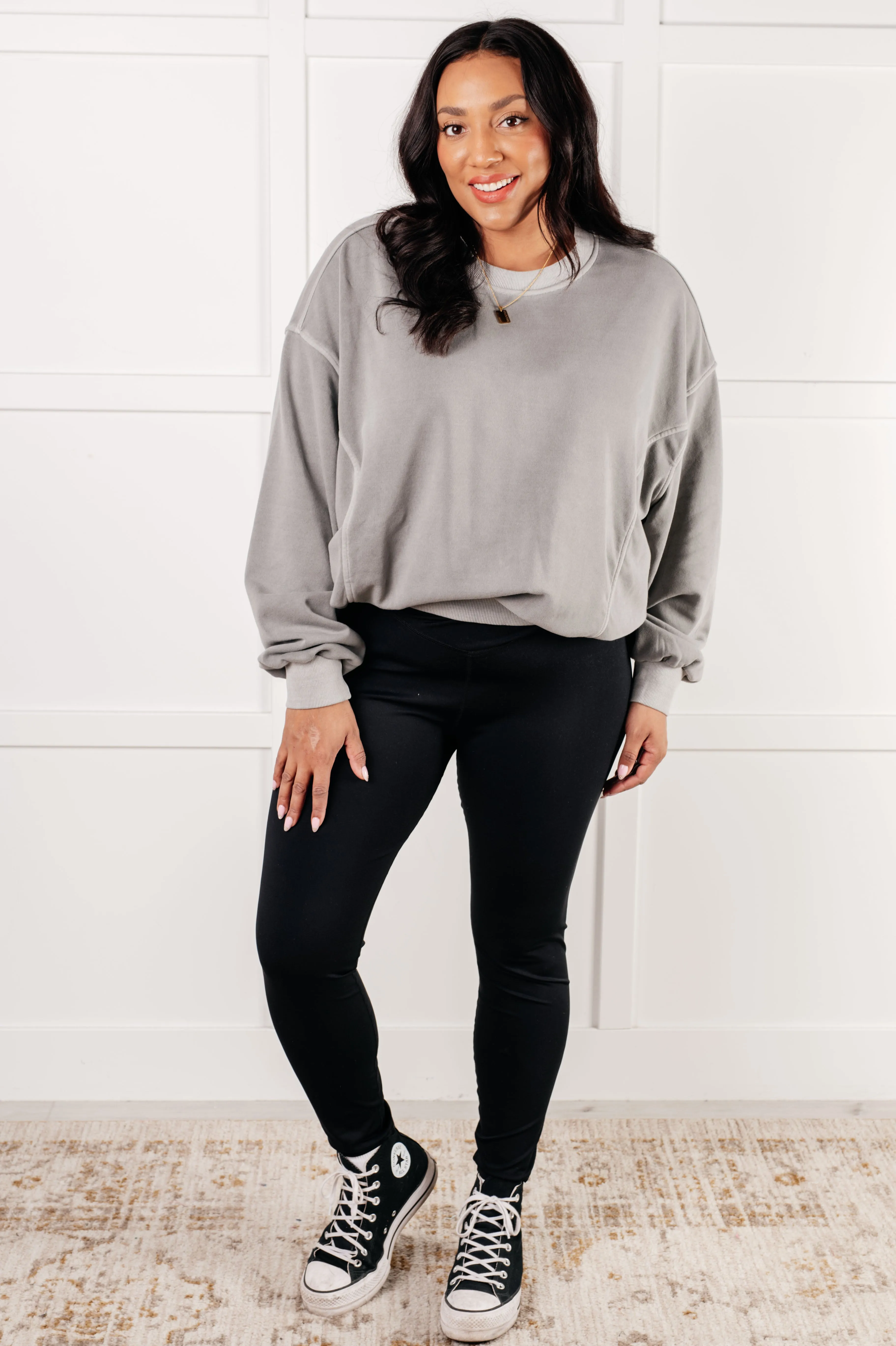 Beyond the Basics Pullover in Sleet sold by Boujee Boutique product image thumbnail 5