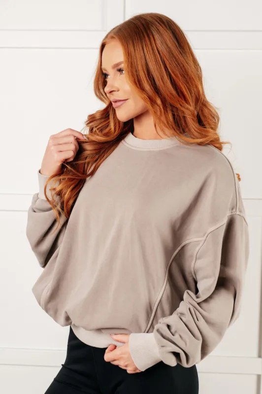 Beyond the Basics Pullover in Ash Mocha sold by Boujee Boutique
