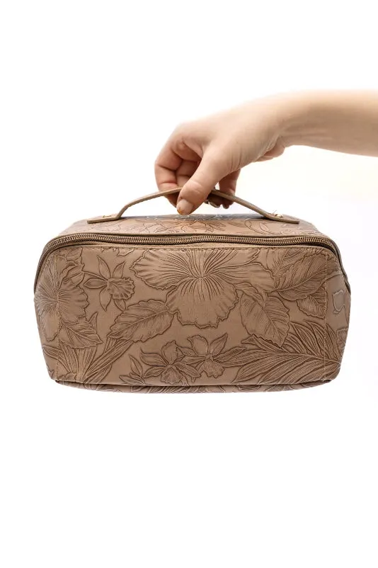 Life In Luxury Large Capacity Cosmetic Bag in Cream sold by Boujee Boutique