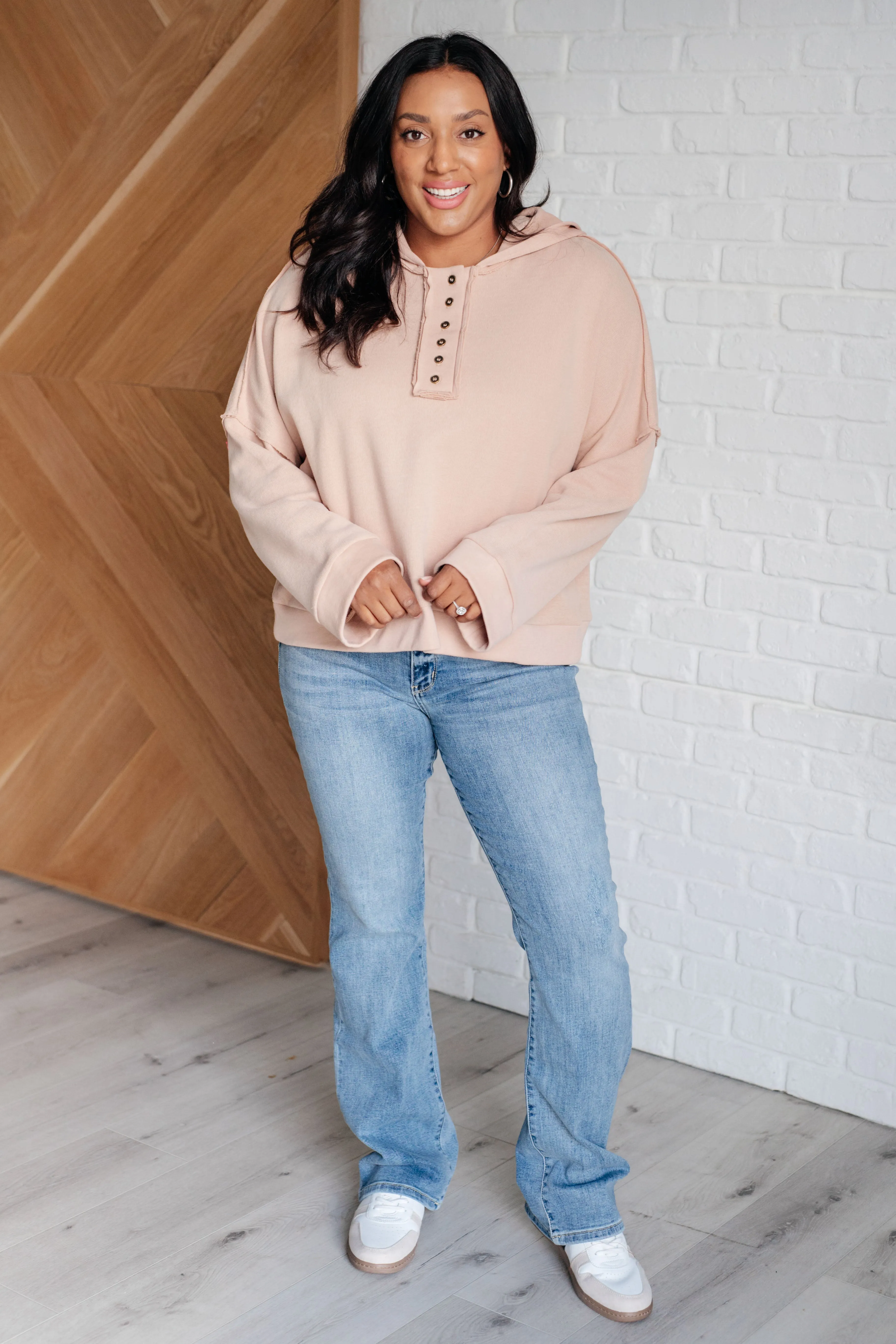 Throwback Heartthrob Hoodie in Beige sold by Boujee Boutique product image thumbnail 3