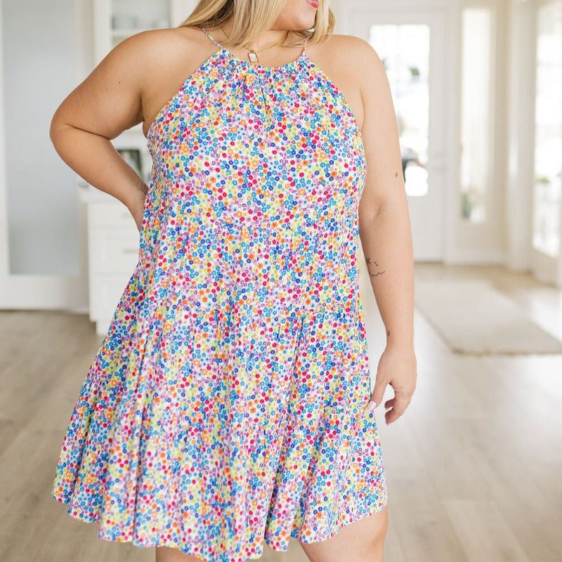 Afternoon Sun Sleeveless Floral Mini Dress sold by Boujee Boutique product image thumbnail 3
