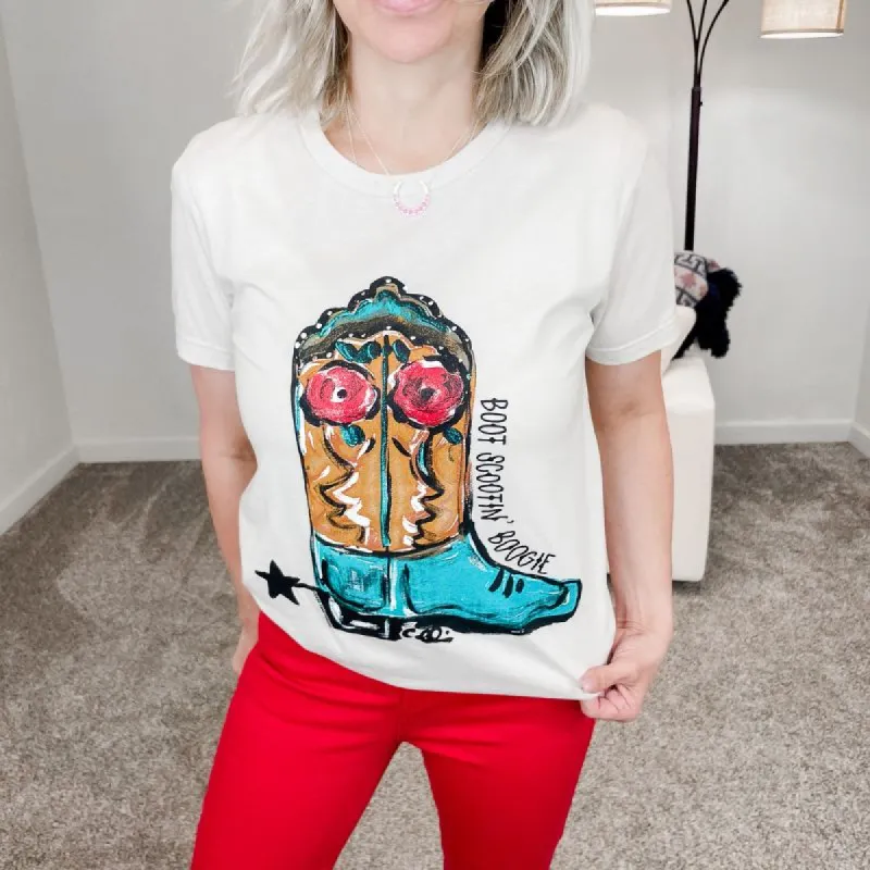 Hand Drawn Boot Scootin Boogie Graphic Tee sold by Boujee Boutique