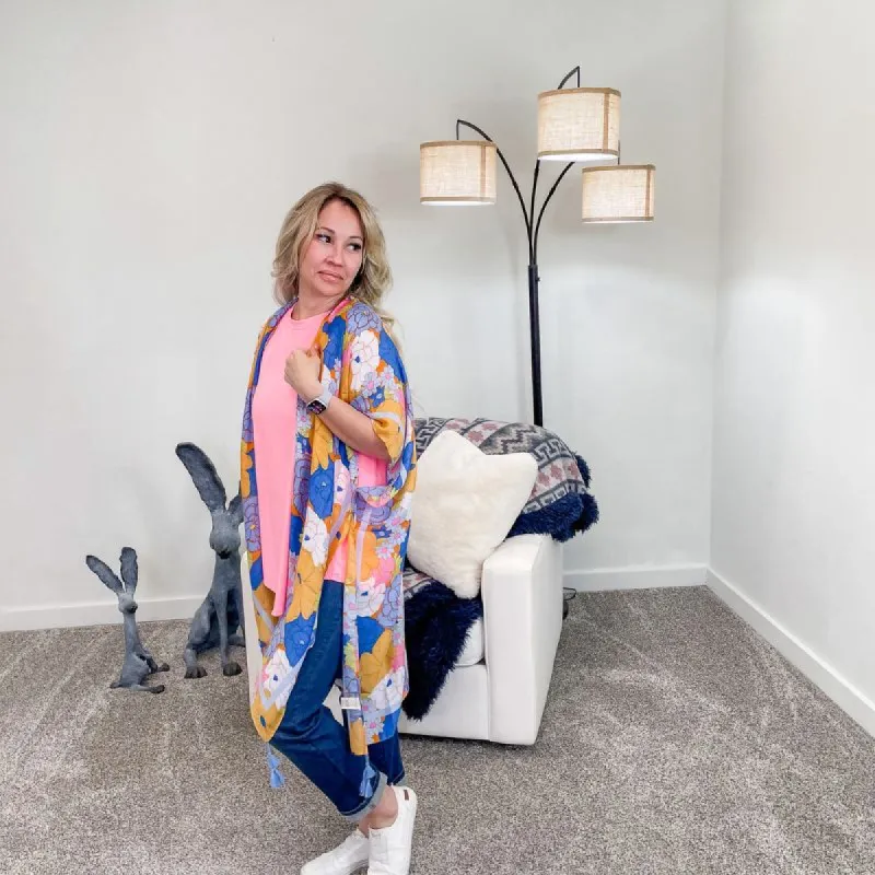 Island Living Floral Kimono sold by Boujee Boutique