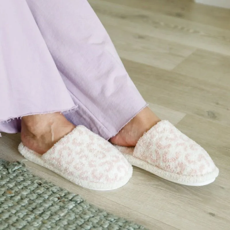 Fuzziest Super Soft Feet Animal Print Slippers In Pink sold by Boujee Boutique