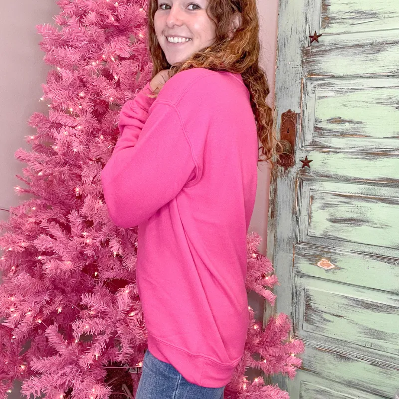 Pink Gingerbread Latte Christmas Sweatshirt sold by Boujee Boutique product image thumbnail 3