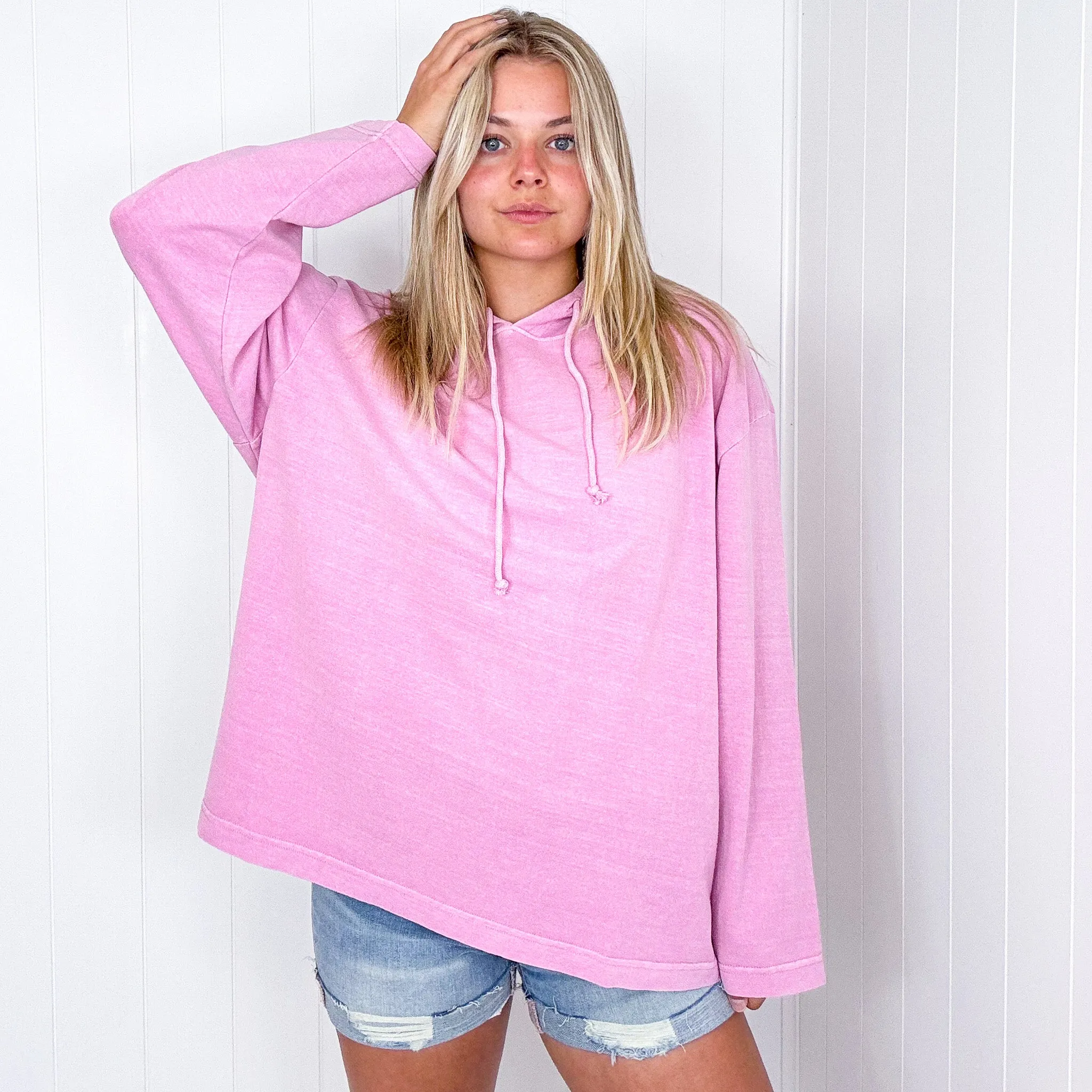 Washed Plum Fun Times Long Sleeve Pullover Hoodie *Final Sale* sold by Boujee Boutique product image thumbnail 2