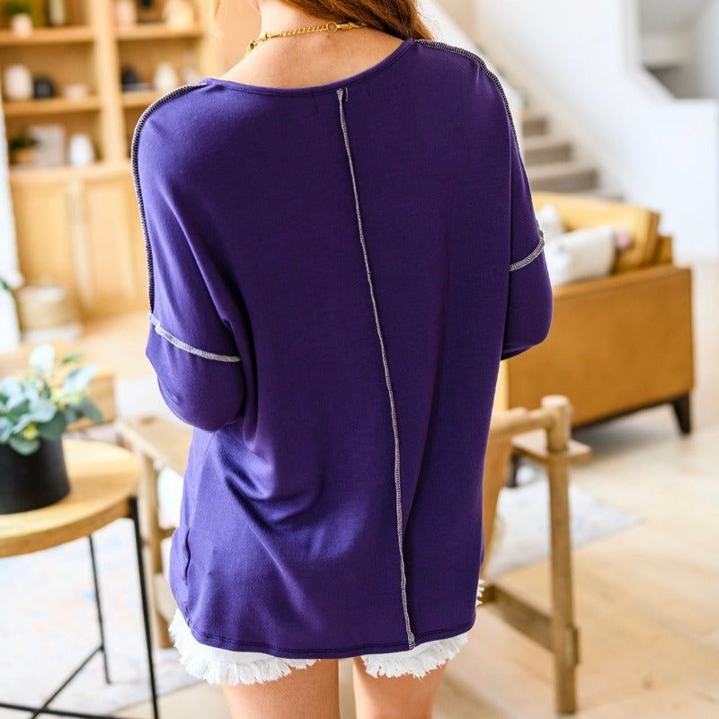 Happiest in Spring Long Sleeve Henley sold by Boujee Boutique product image thumbnail 11