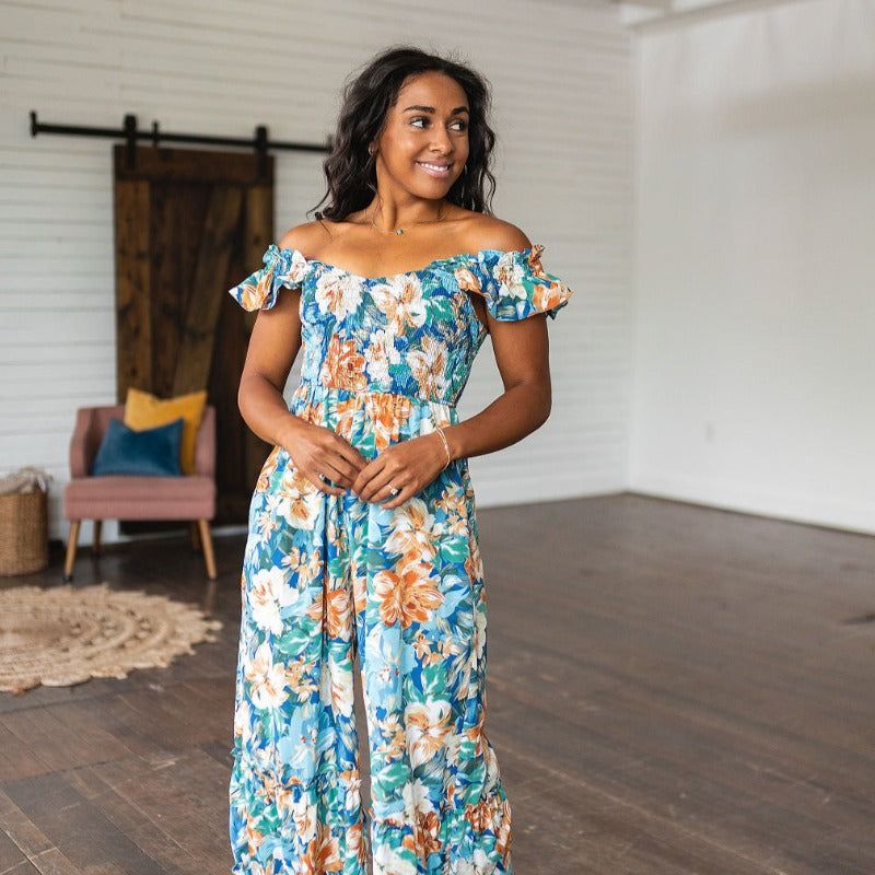 Summer Pretty Please Floral Jumpsuit sold by Boujee Boutique product image thumbnail 13