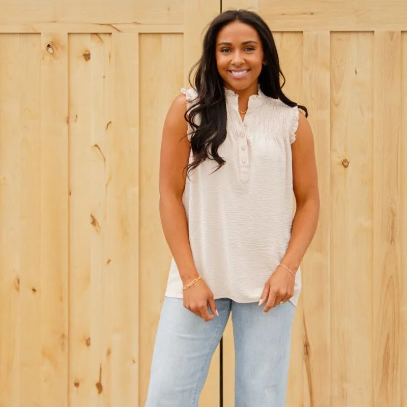 Feeling Fine Ruffle Detail Blouse sold by Boujee Boutique