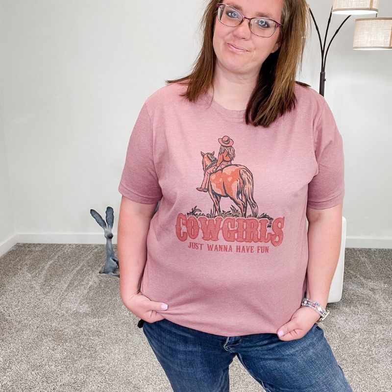 Cowgirls Just Wanna Have Fun Graphic Tee sold by Boujee Boutique product image thumbnail 2