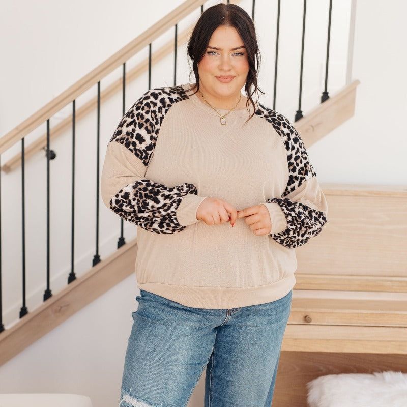 Sometime Safari Animal Print Long Sleeve Top sold by Boujee Boutique product image thumbnail 3