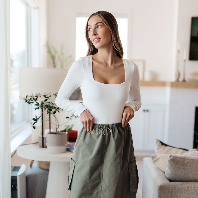 Too Good To Be True Bodysuit in White sold by Boujee Boutique product image thumbnail 5