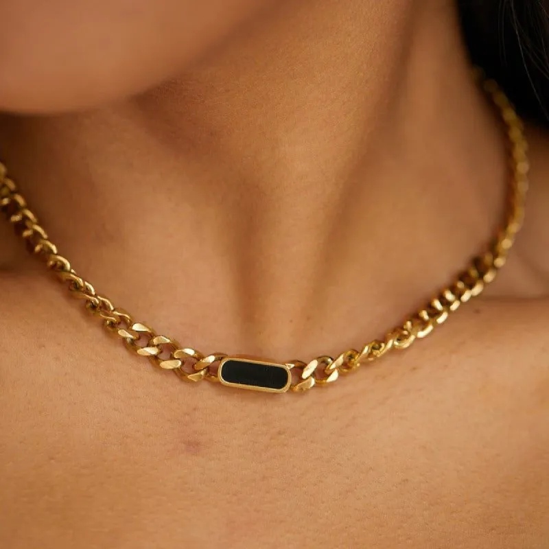 Close Knit Necklace In Black sold by Boujee Boutique
