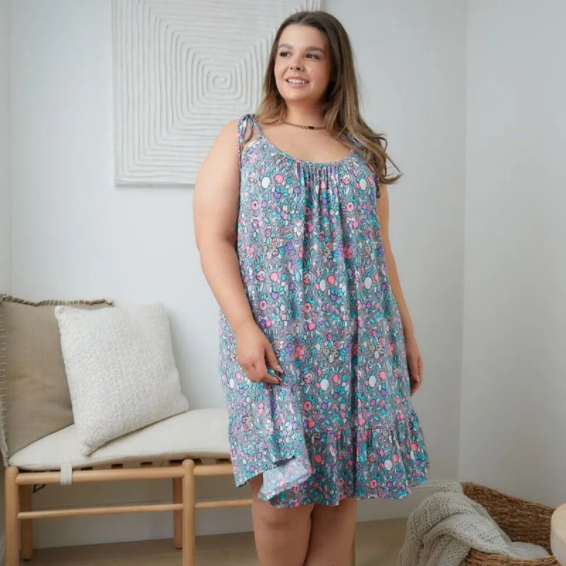 Floral Essence Tie Strap Dress sold by Boujee Boutique