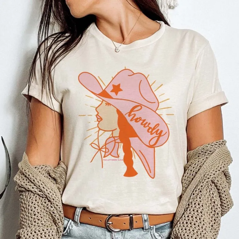 Howdy Heartbreaker Cowgirl Graphic Tee sold by Boujee Boutique