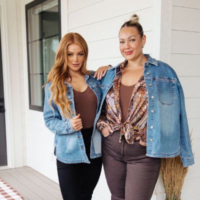 Judy Blue Oversized Denver Denim Jacket made by Boujee Boutique