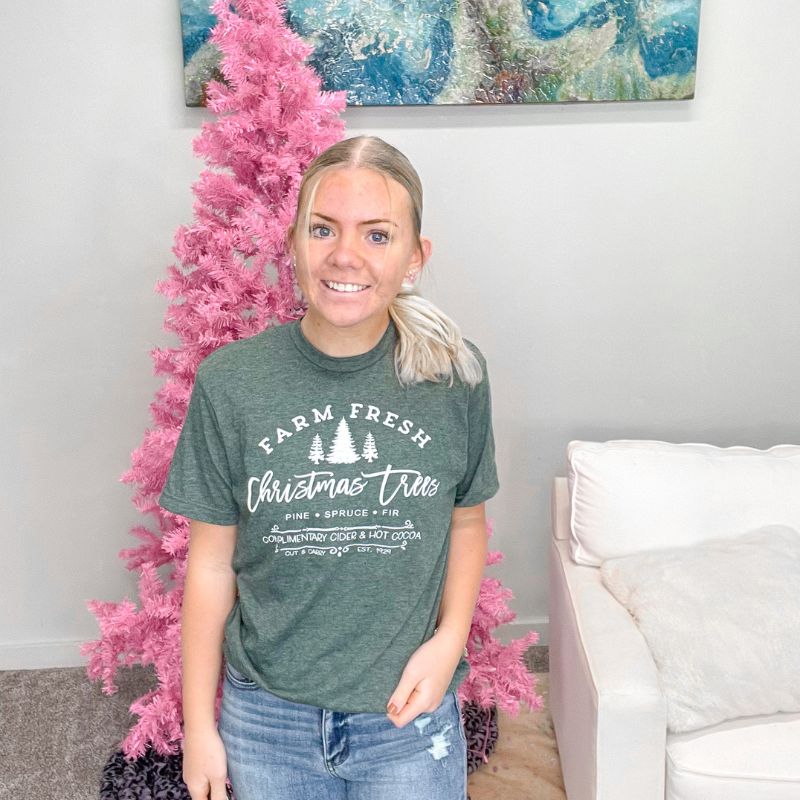 Farm Fresh Christmas Trees Graphic Tee sold by Boujee Boutique product image thumbnail 2