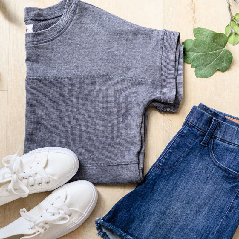 Unmarked Remarks Top in Charcoal sold by Boujee Boutique product image thumbnail 13