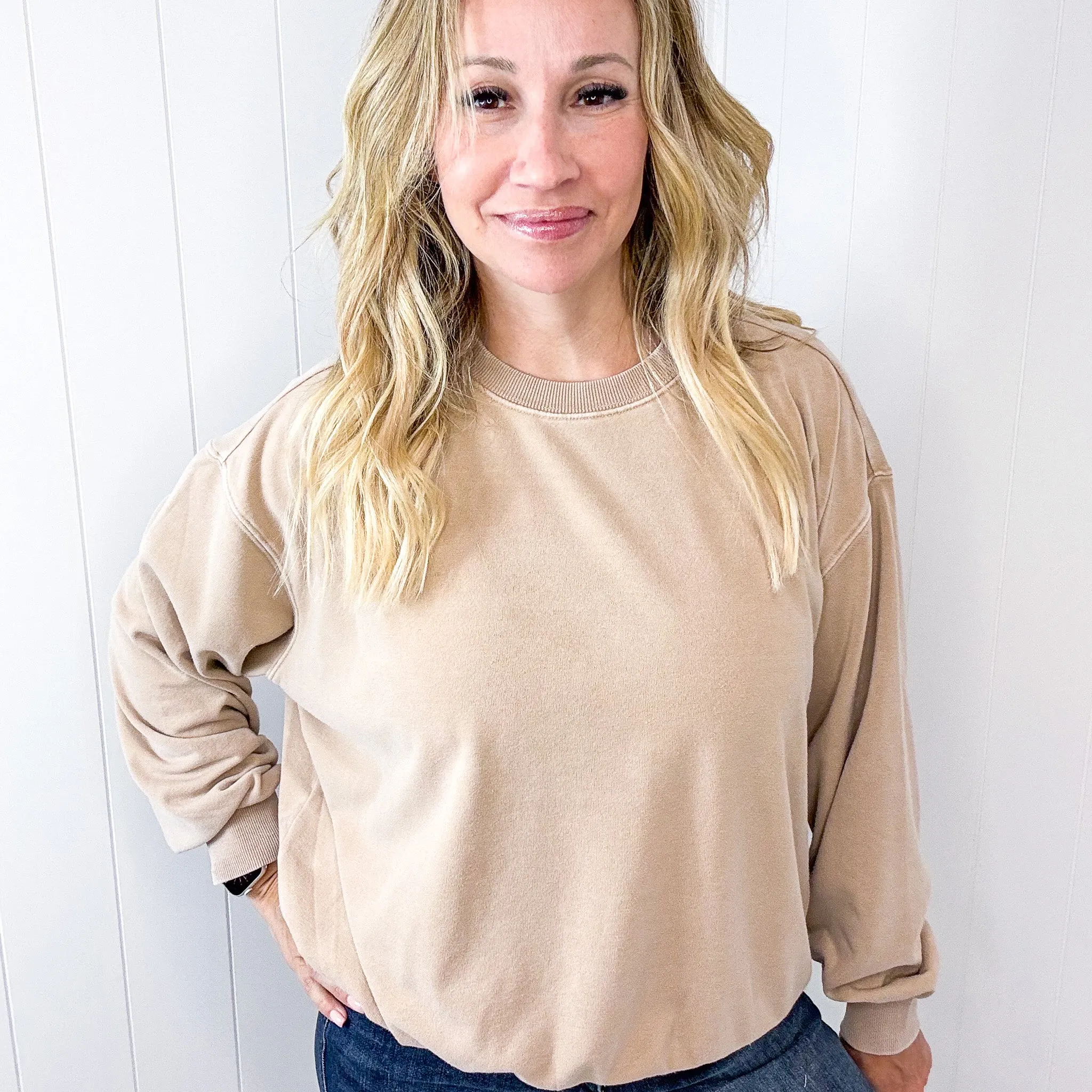 Chasing Sunsets Lightweight Soft Pullover Long Sleeve Sweatshirt sold by Boujee Boutique product image thumbnail 3