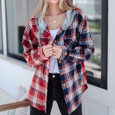 Thinking Out Loud Hooded Flannel sold by Boujee Boutique