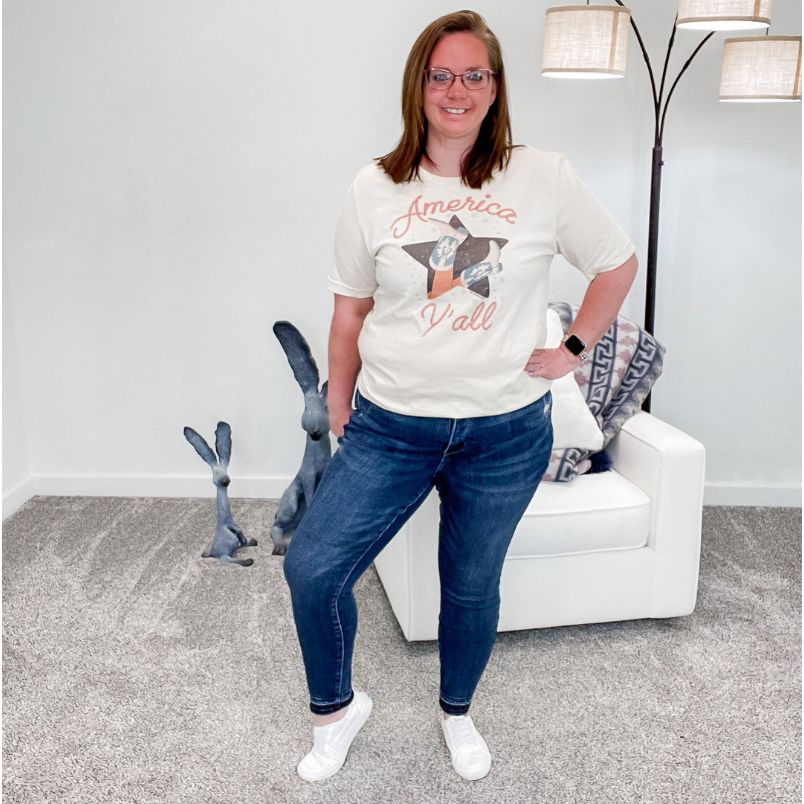 America Ya'll Western Graphic Tee sold by Boujee Boutique product image thumbnail 2