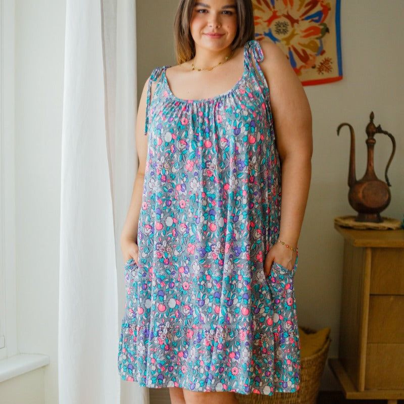 Floral Essence Tie Strap Dress sold by Boujee Boutique product image thumbnail 10