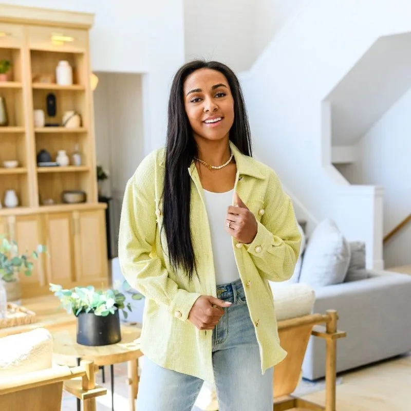 Daydreams Shacket in Yellow sold by Boujee Boutique