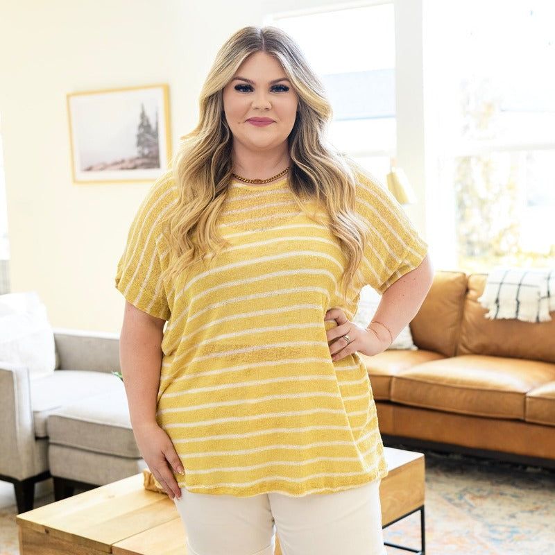 Simply Sweet Striped Top sold by Boujee Boutique