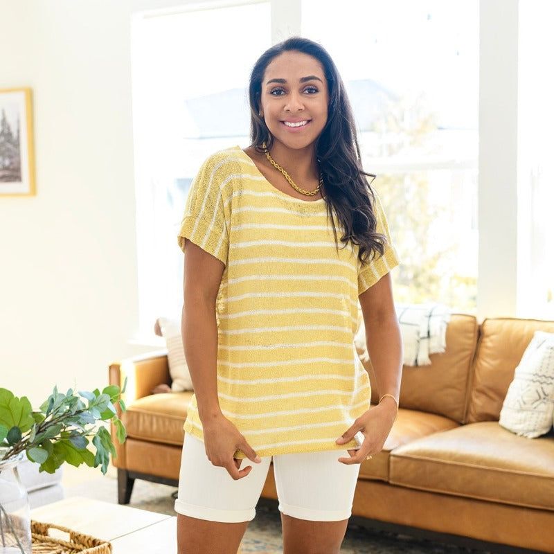 Simply Sweet Striped Top sold by Boujee Boutique product image thumbnail 3