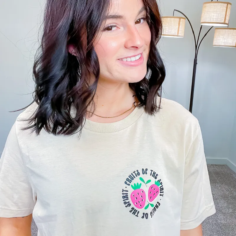 Fruits of the Spirit Soft Cream Graphic Tee sold by Boujee Boutique product image thumbnail 2