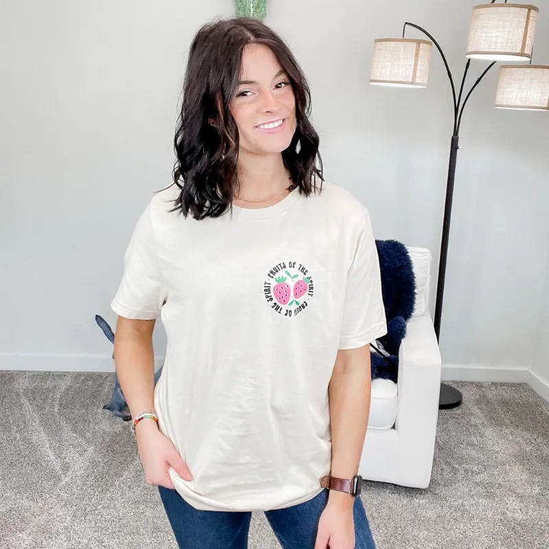 Fruits of the Spirit Soft Cream Graphic Tee sold by Boujee Boutique product image thumbnail 3