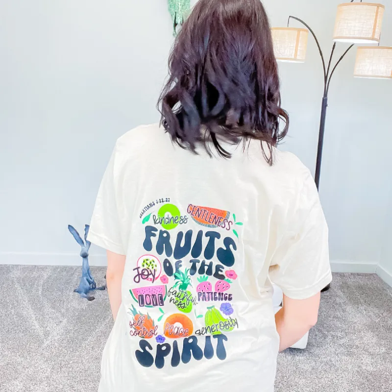 Fruits of the Spirit Soft Cream Graphic Tee made by Boujee Boutique