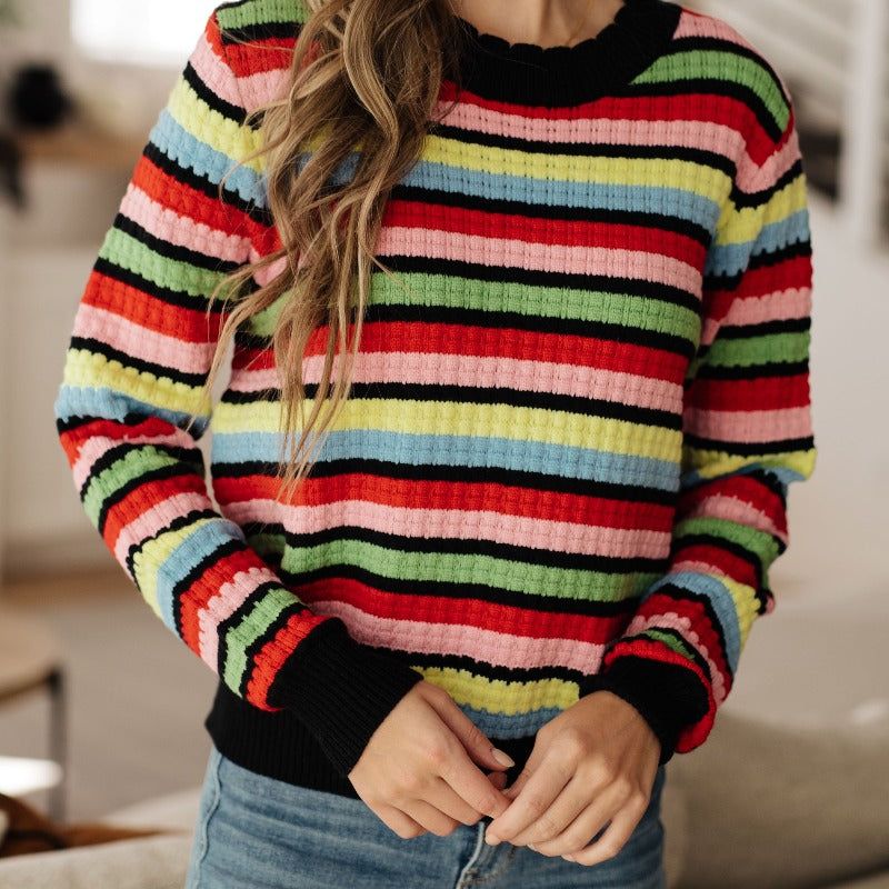 Keep Dreaming Bright Striped Sweater sold by Boujee Boutique product image thumbnail 3