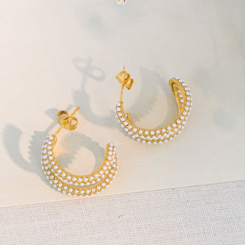Golden Curve Earrings sold by Boujee Boutique product image thumbnail 2